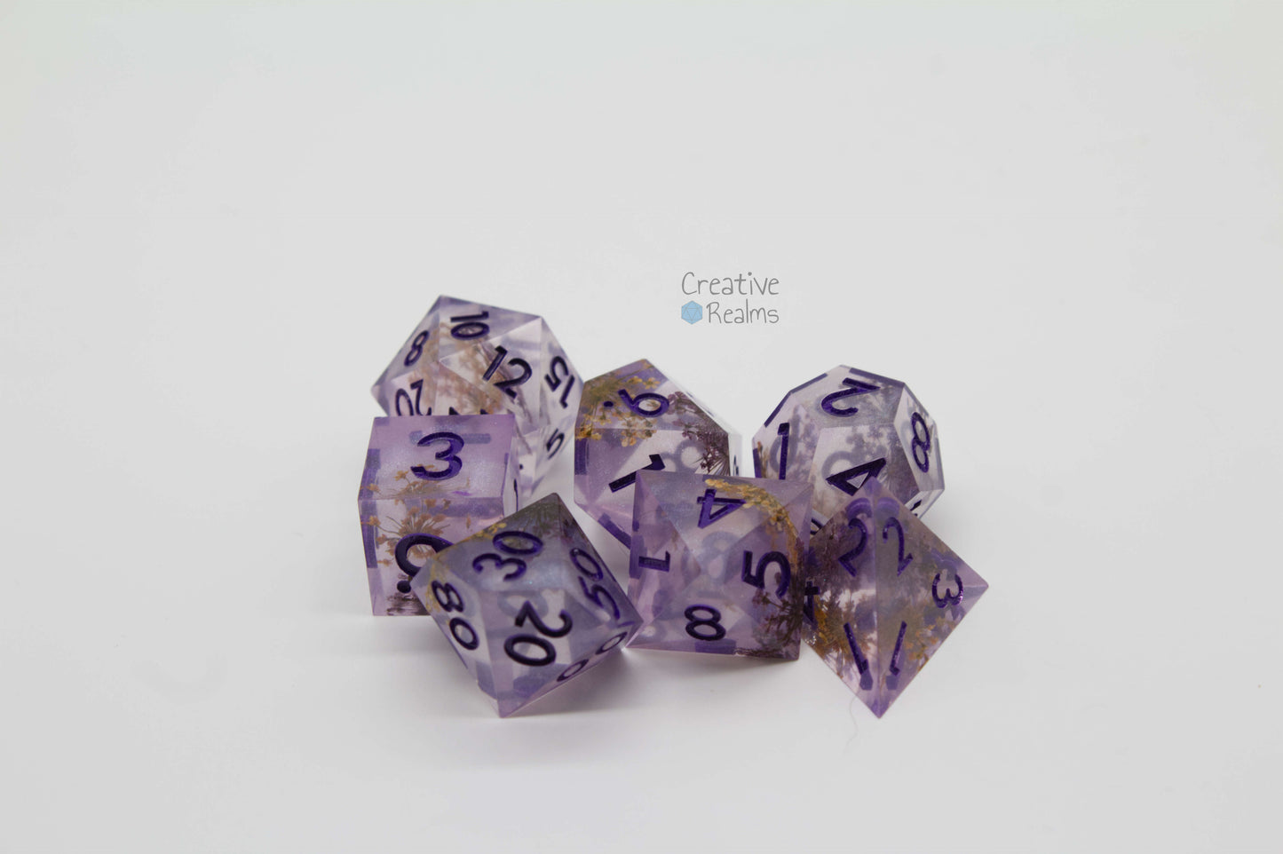 Würfelset 7-teilig Fliederne Sporen