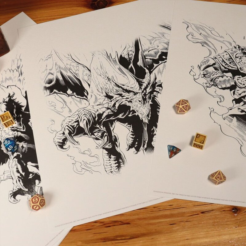 Dungeons & Dragons Kunstdrucke 36 x 28 cm (7 Stk.)