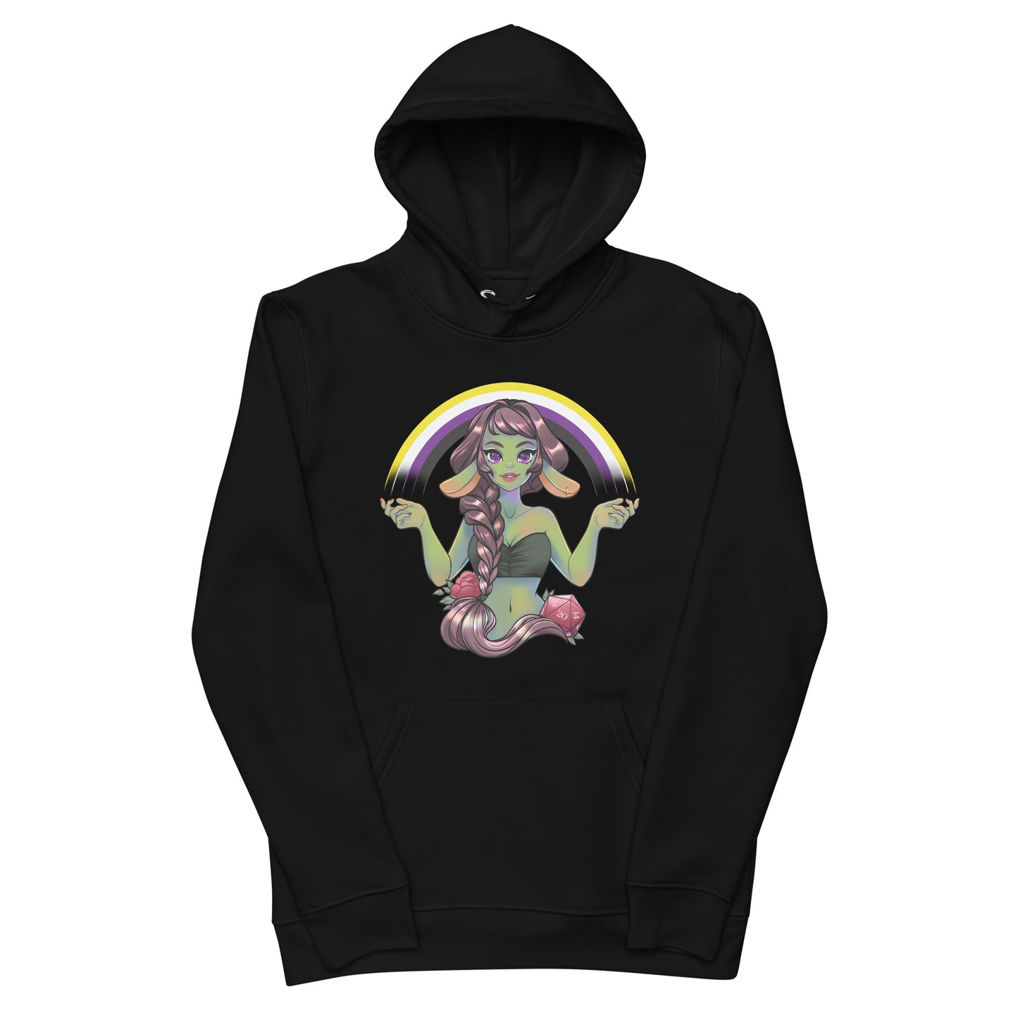 Pride Goblin - Nonbonary - Umweltfreundlicher Unisex-Kapuzenpullover