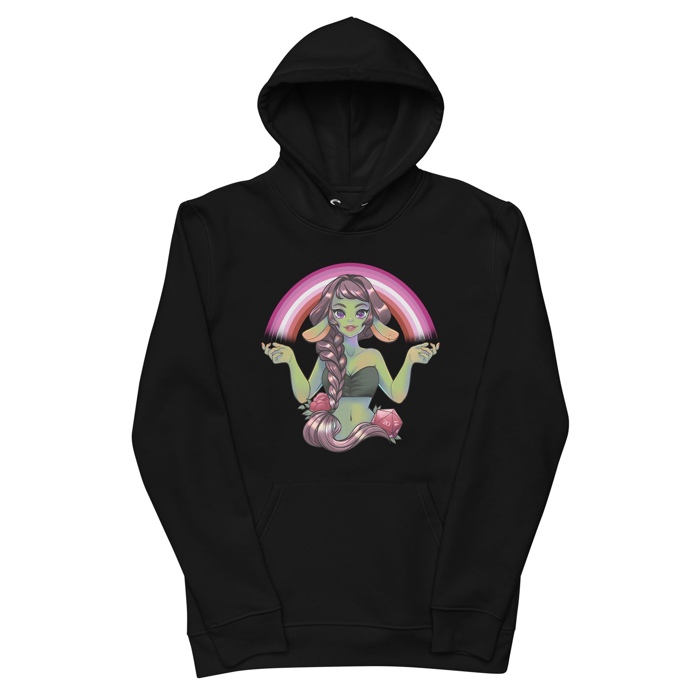 Pride Goblin - Lesbian - Umweltfreundlicher Unisex-Kapuzenpullover