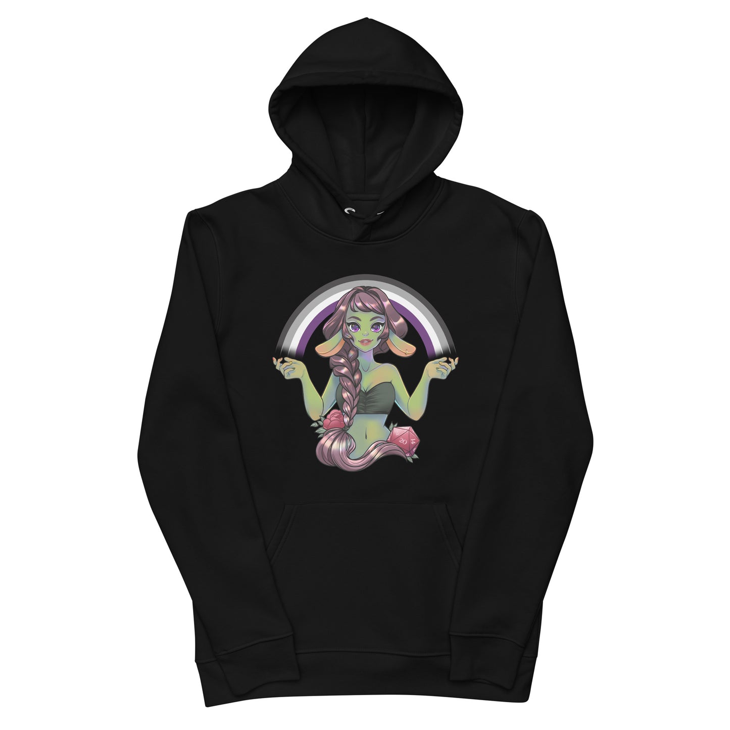 Pride Goblin - Asexual - Umweltfreundlicher Unisex-Kapuzenpullover