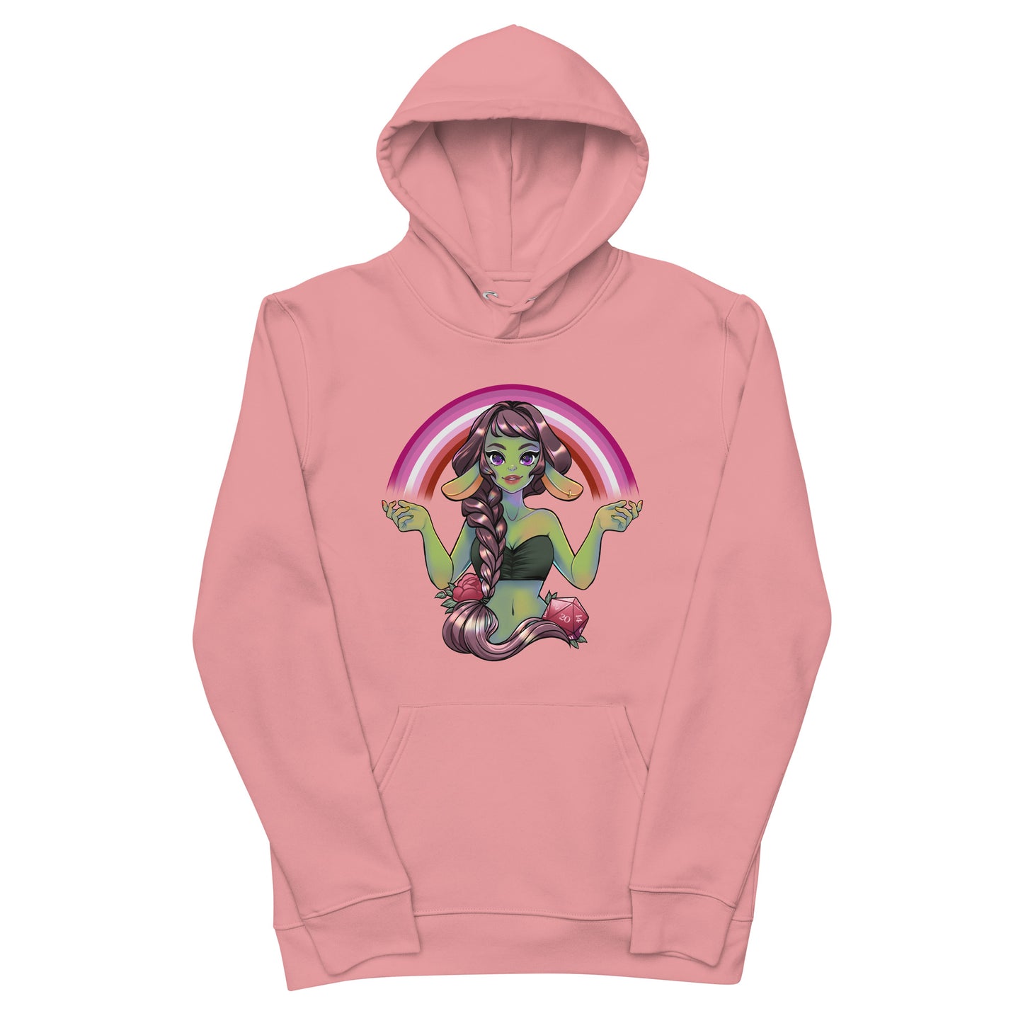 Pride Goblin - Lesbian - Umweltfreundlicher Unisex-Kapuzenpullover