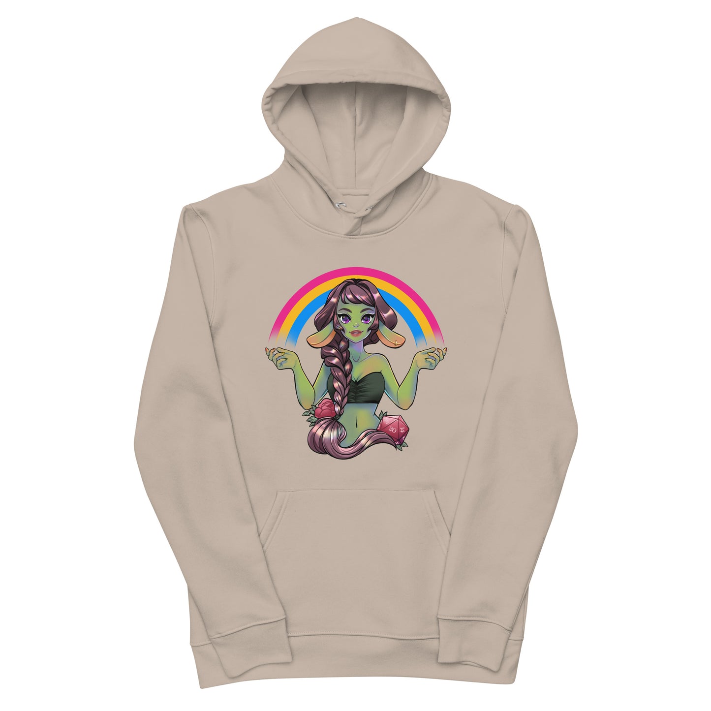 Pride Goblin - Pansexual - Umweltfreundlicher Unisex-Kapuzenpullover