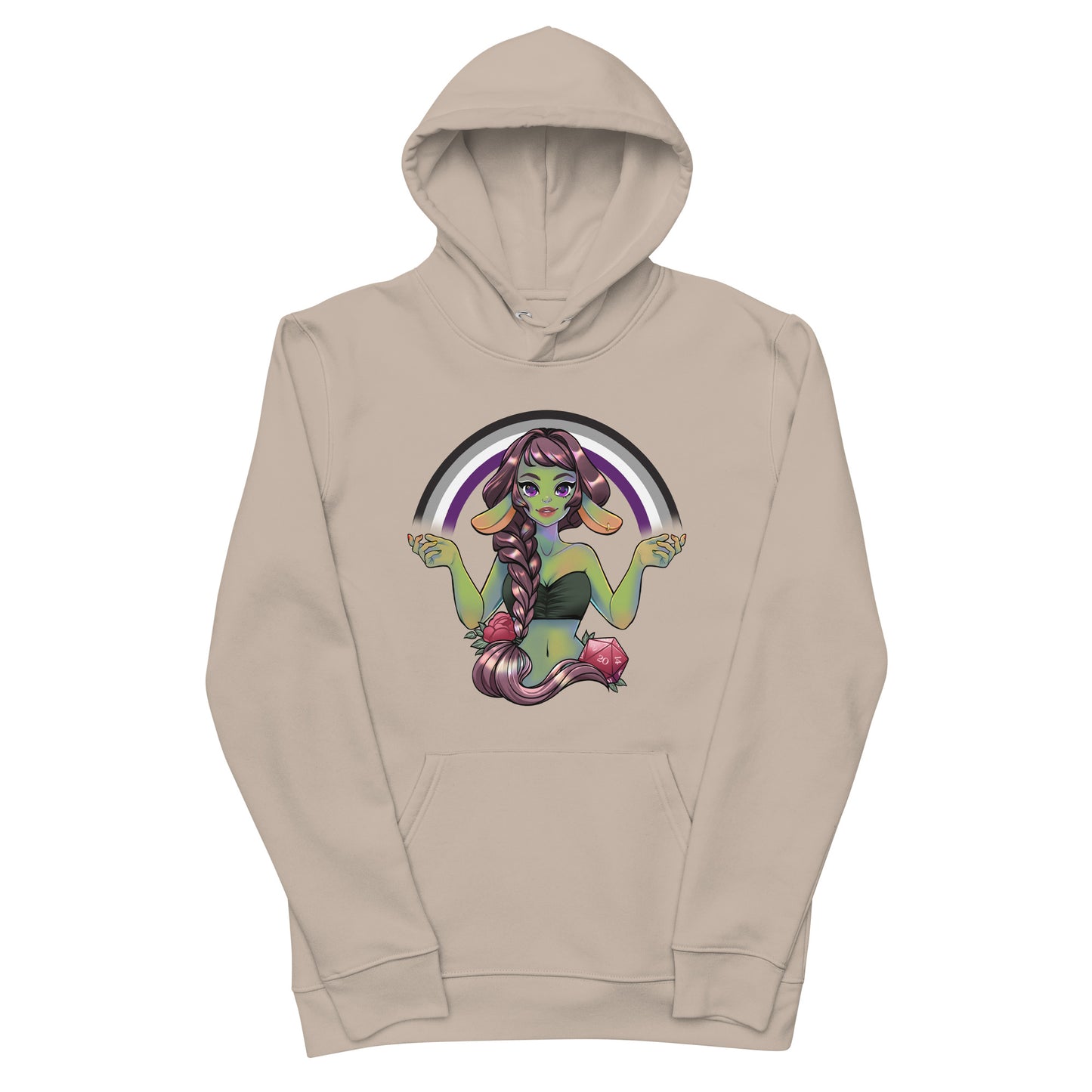 Pride Goblin - Asexual - Umweltfreundlicher Unisex-Kapuzenpullover