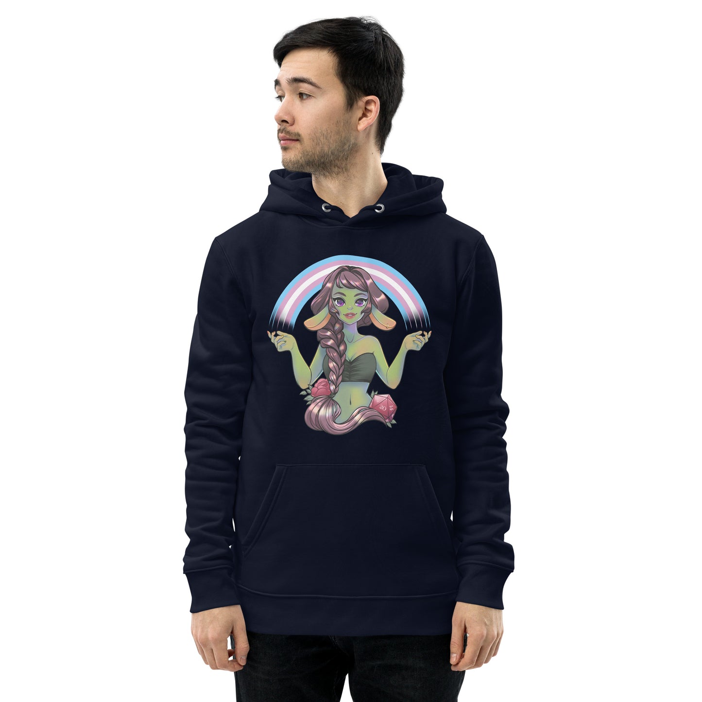 Pride Goblin - Transgender - Umweltfreundlicher Unisex-Kapuzenpullover
