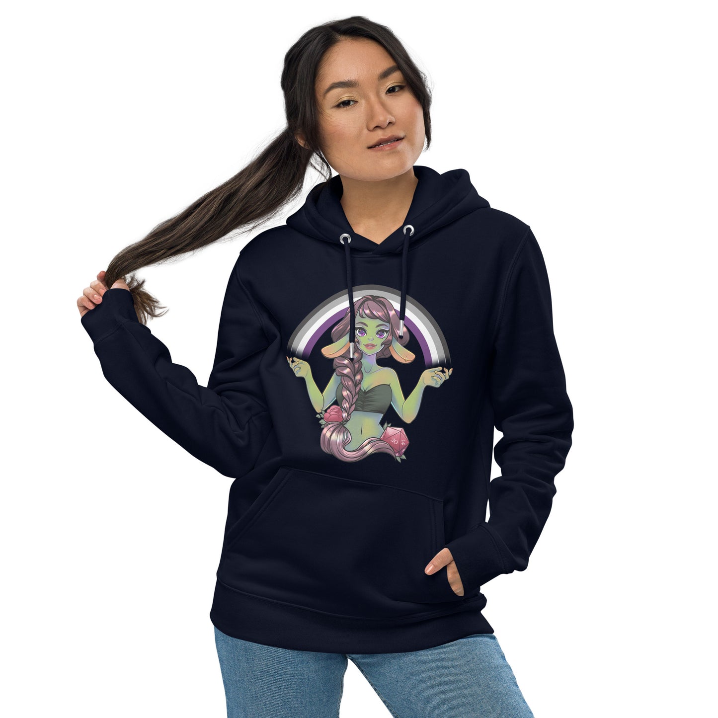 Pride Goblin - Asexual - Umweltfreundlicher Unisex-Kapuzenpullover