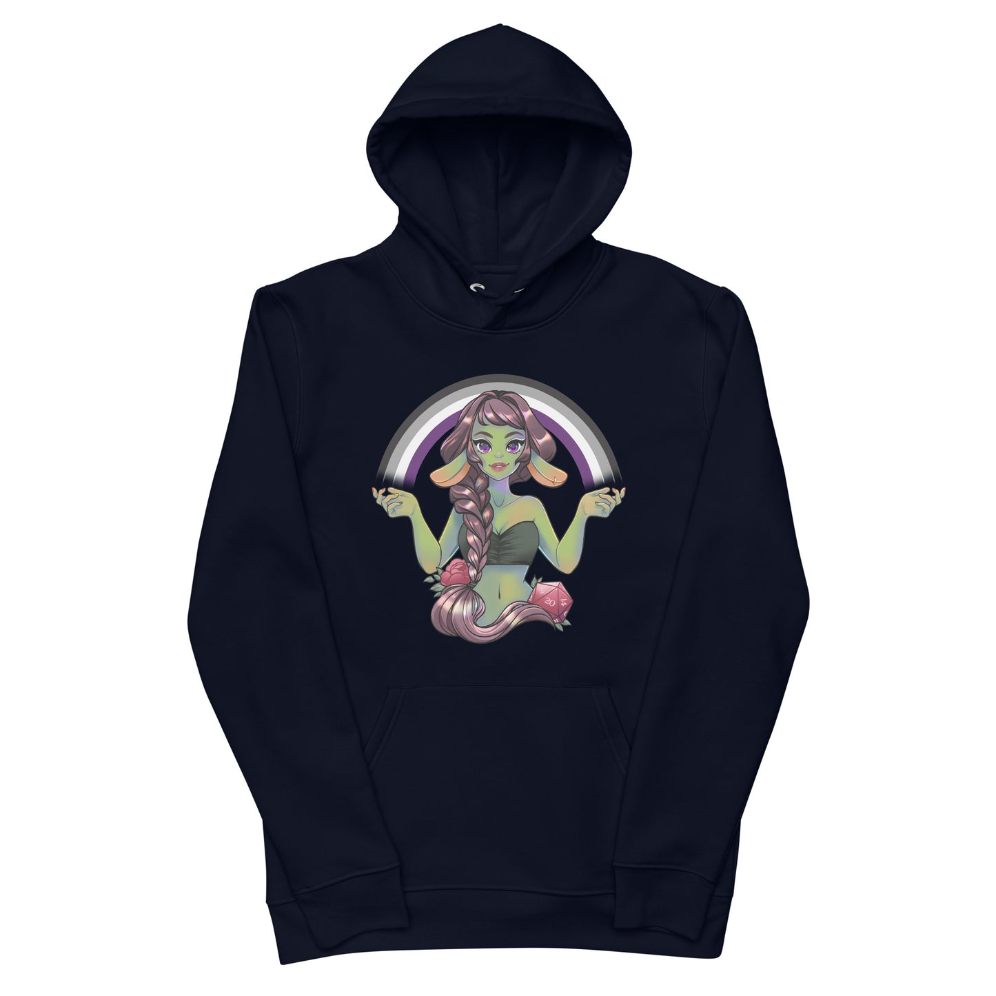 Pride Goblin - Asexual - Umweltfreundlicher Unisex-Kapuzenpullover