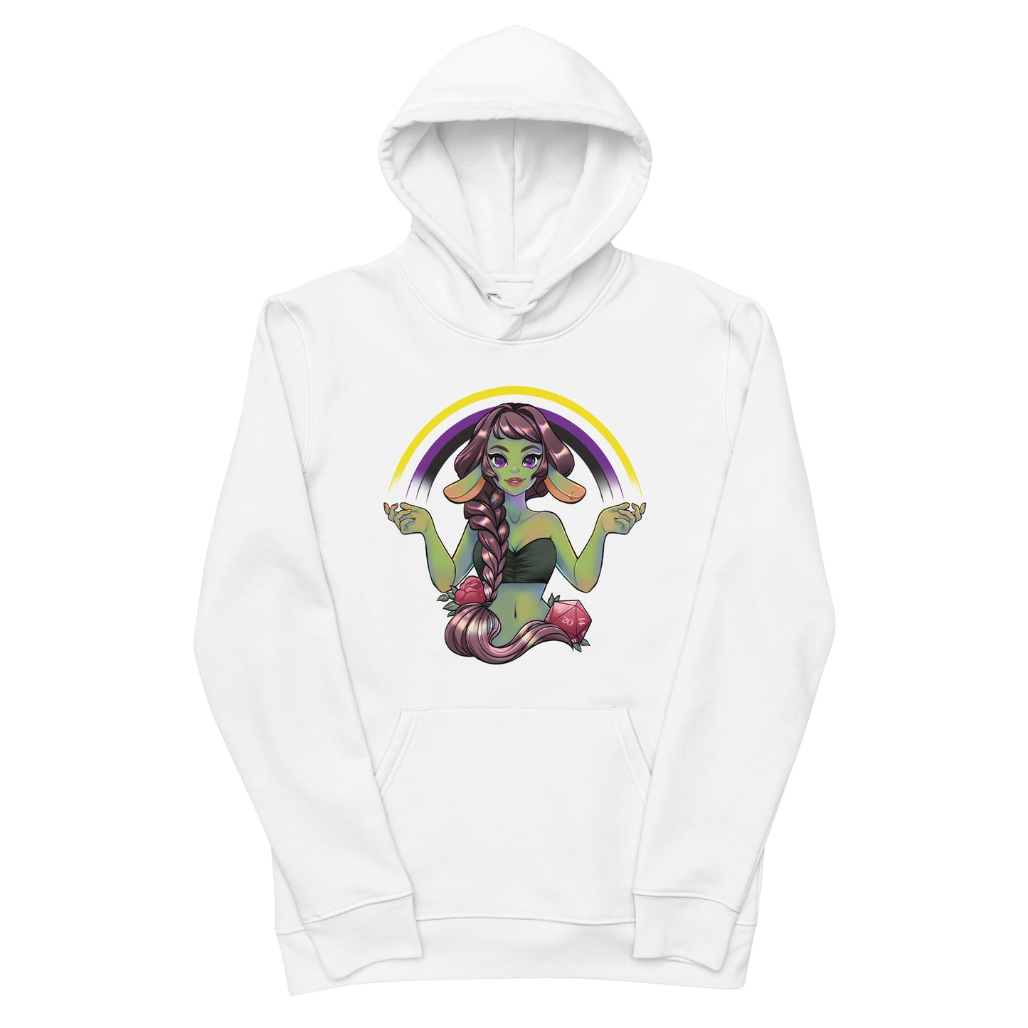 Pride Goblin - Nonbonary - Umweltfreundlicher Unisex-Kapuzenpullover