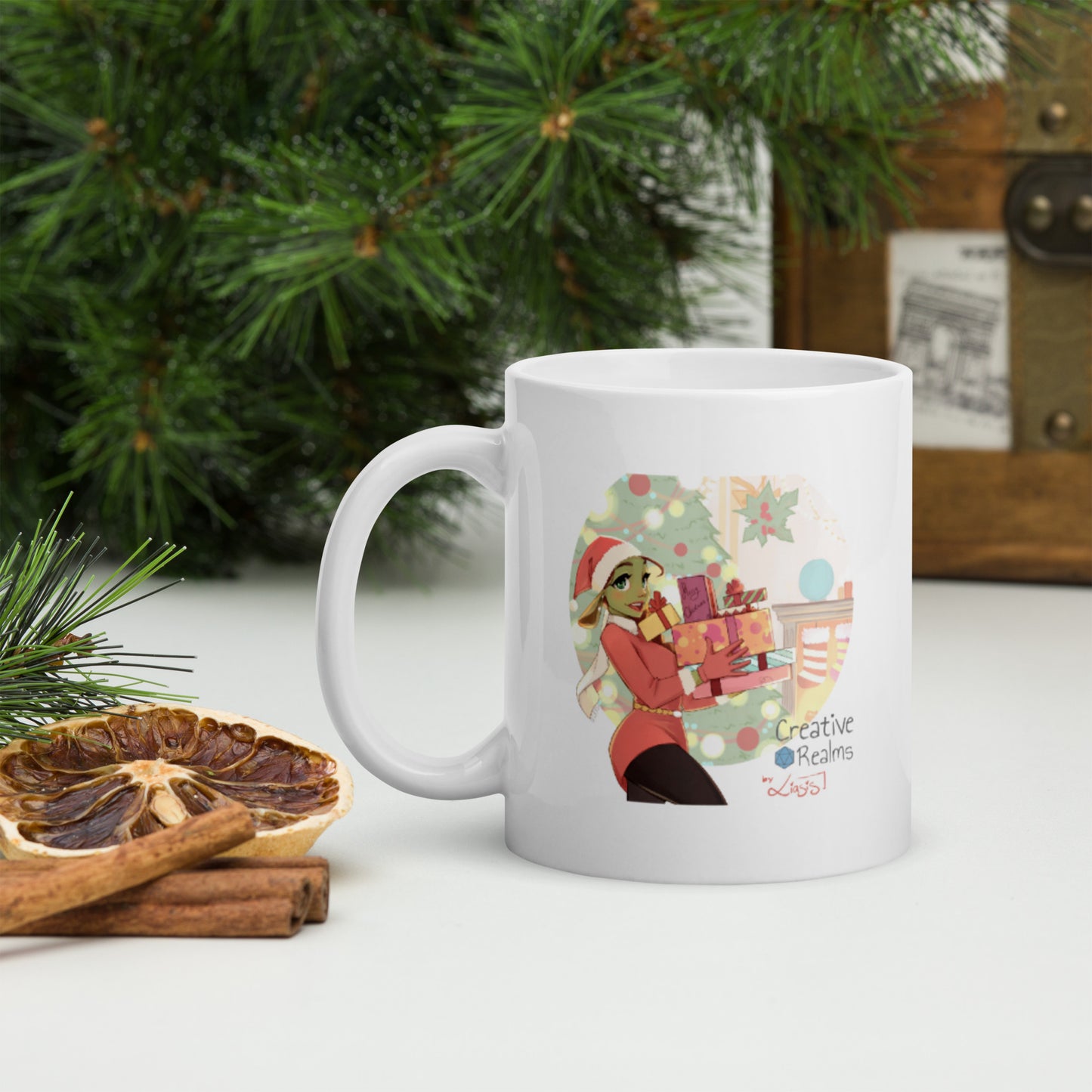Geschenke-Goblin - Weiße, glänzende Tasse