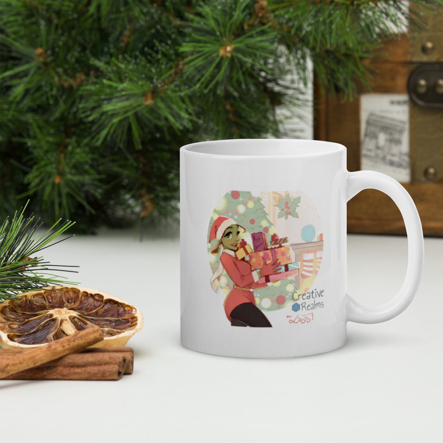 Geschenke-Goblin - Weiße, glänzende Tasse