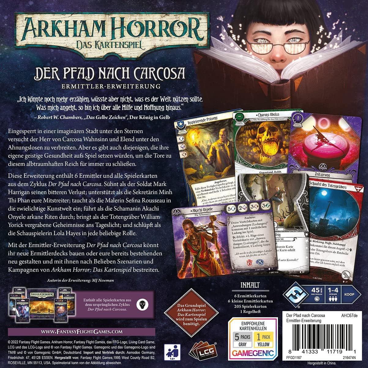 Arkham Horror: Das Kartenspiel – Der Pfad nach Carcosa (Ermittler-Erweiterung)