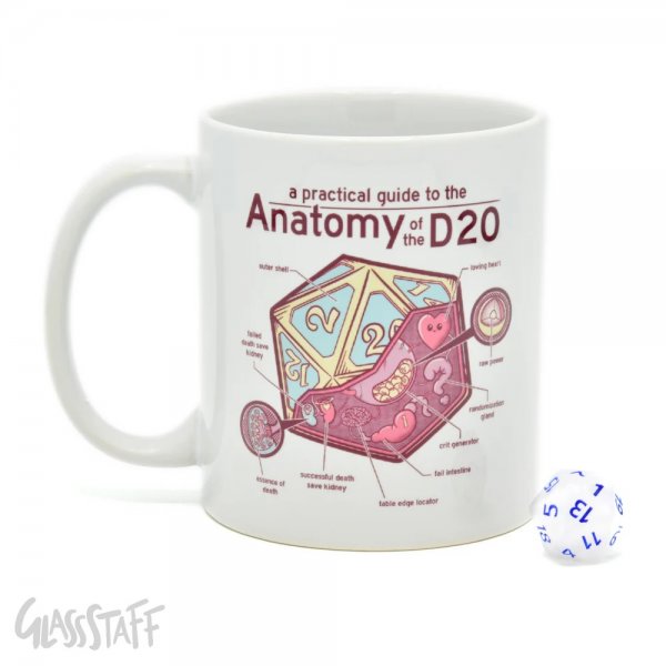 Glassstaff Tasse Anatomy of the d20