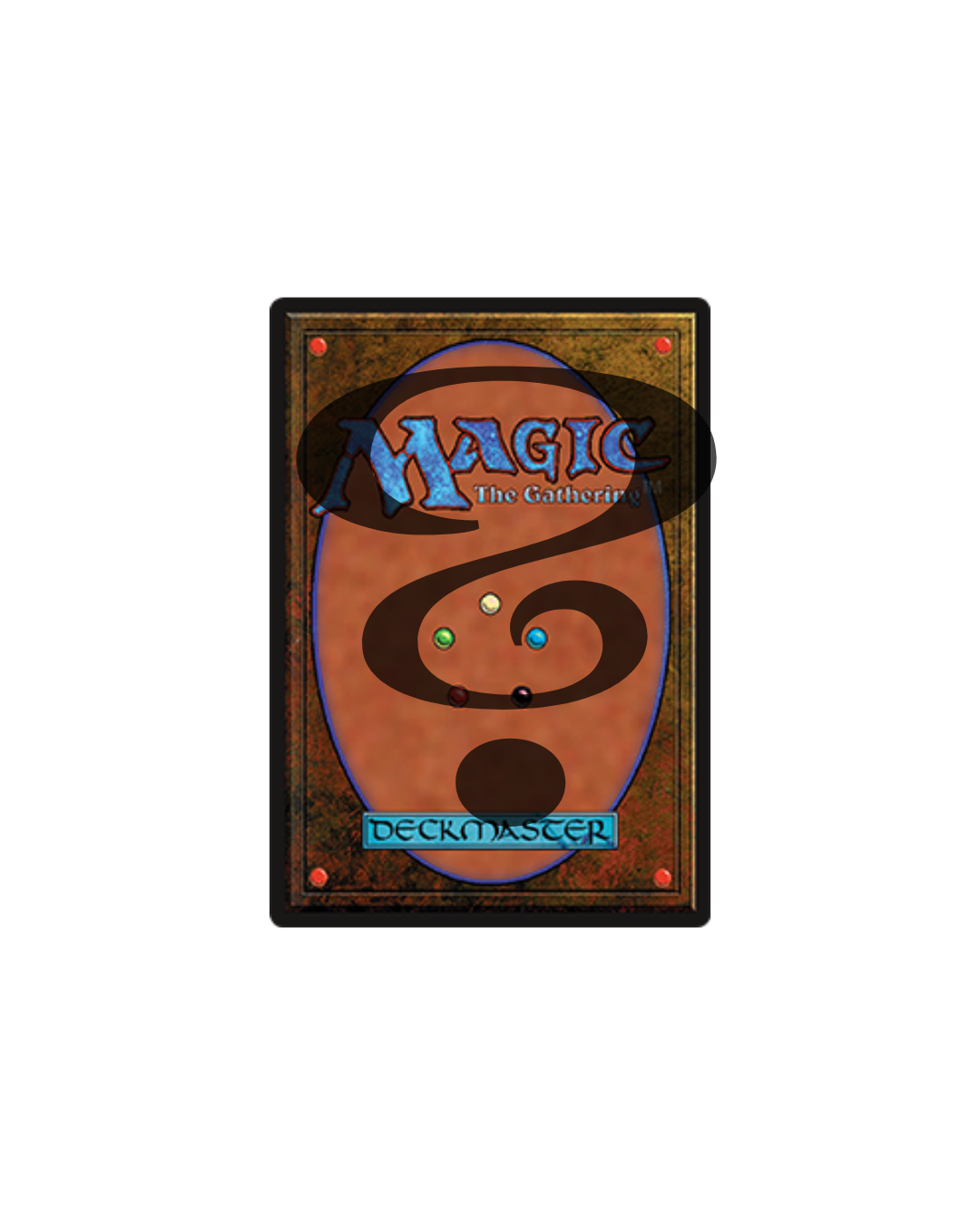 Rückseite einer Karte von Magic The Gathering mit Fragezeichen
