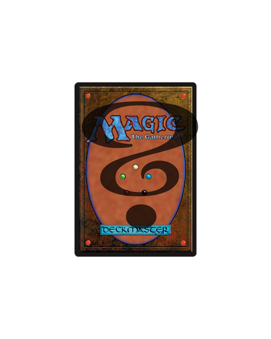 Rückseite einer Karte von Magic The Gathering mit Fragezeichen