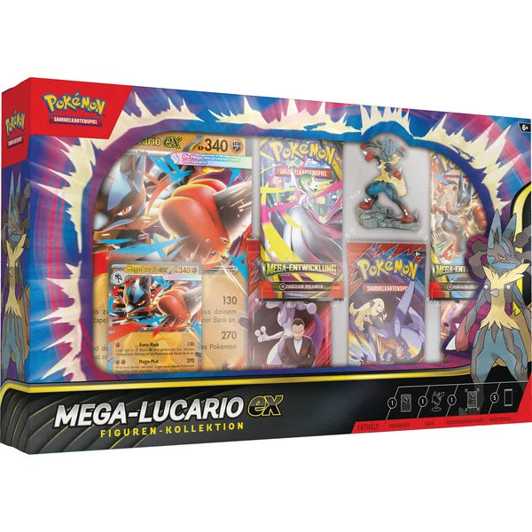 Pokémon-TCG: Mega-Lucario-ex Figuren-Kollektion, Sammelkarten - Deutsch