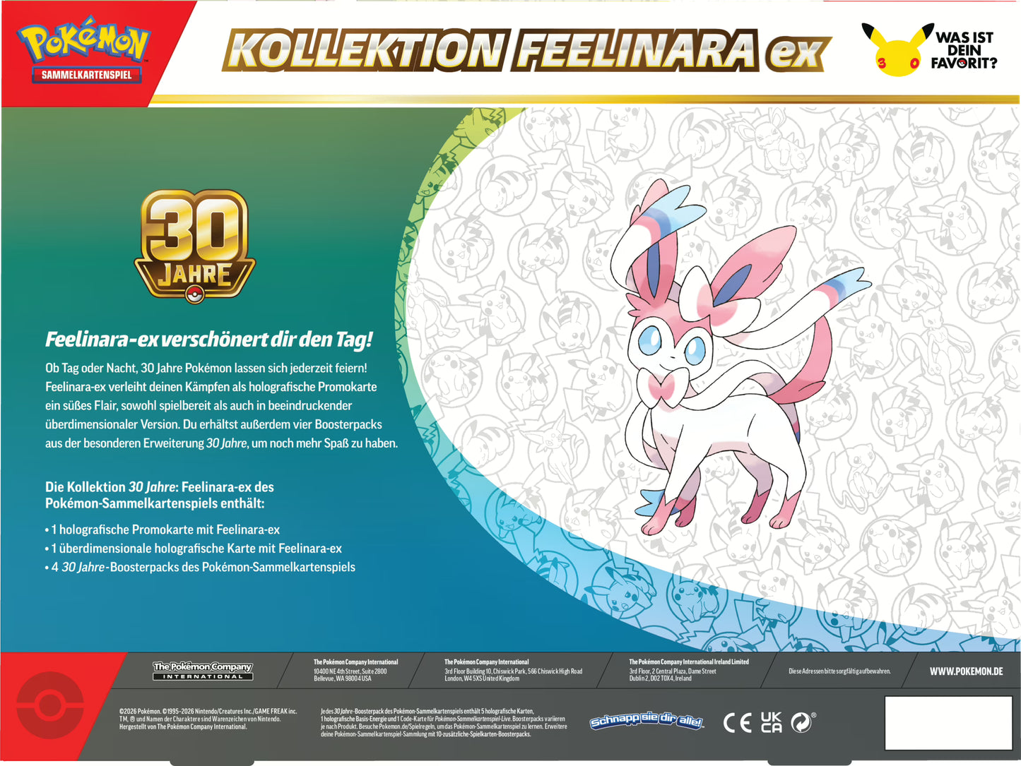 Pokémon TCG 30 Jahre Feelinara ex