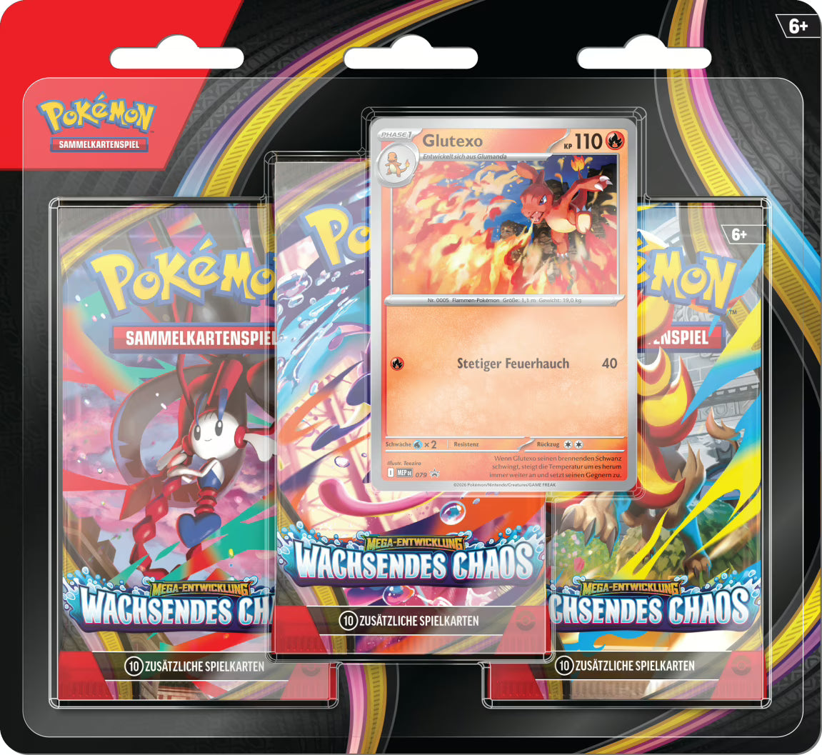 Pokémon Wachsendes Chaos 3er Blister
