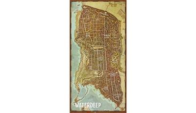 D&D: "Waterdeep" Vinyl Game Mat 20"x 40" - DE