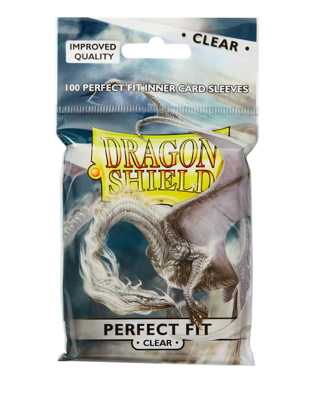 Dragon Shield Standard Perfect Fit Sleeves - Clear/Clear (100 Sleeves)