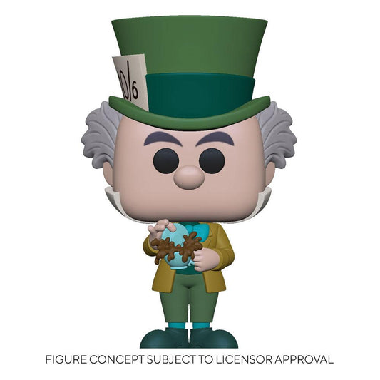 Funko POP! Figur Mad Hatter - Mann mit grauen Haaren, grüner Kleidung und grünem Zylinder