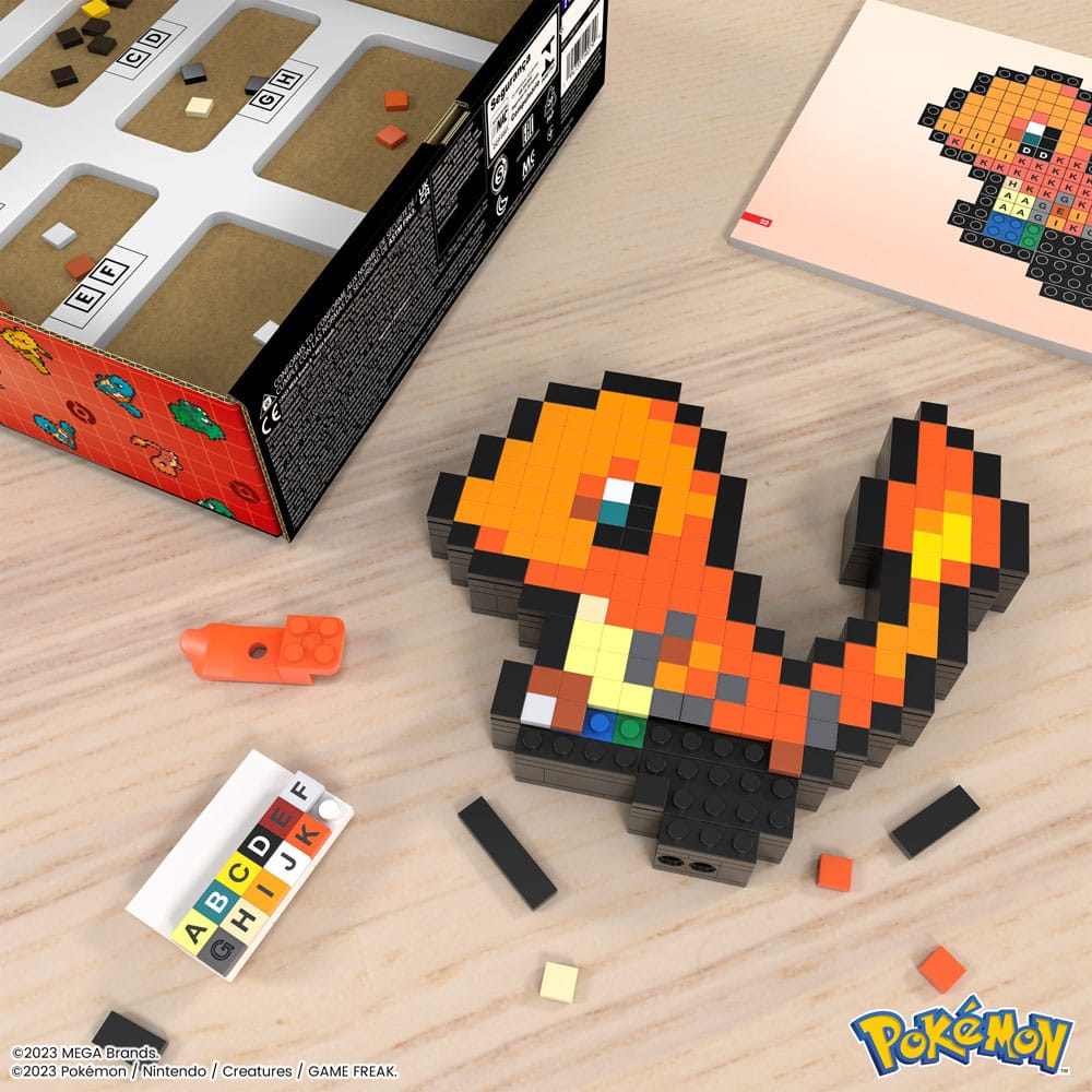 Pokémon MEGA Bauset Glumanda Pixel Art