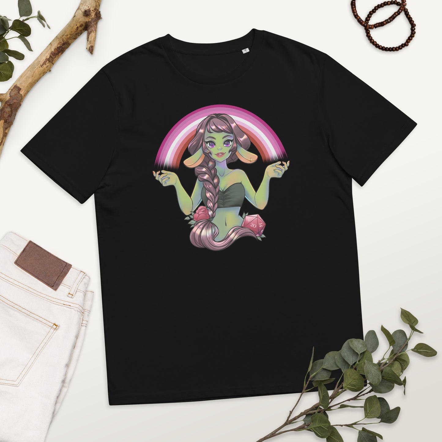Pride Goblin - Lesbian - Unisex Organic Cotton T-Shirt