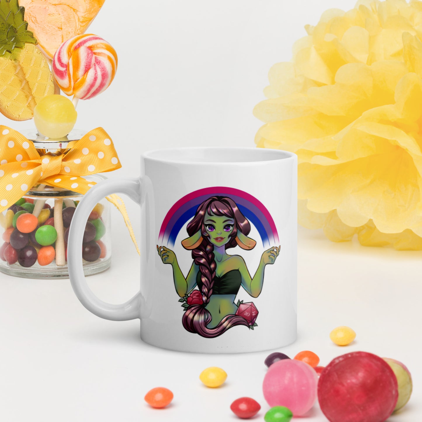 Pride Goblin - Bisexual - White Glossy Mug